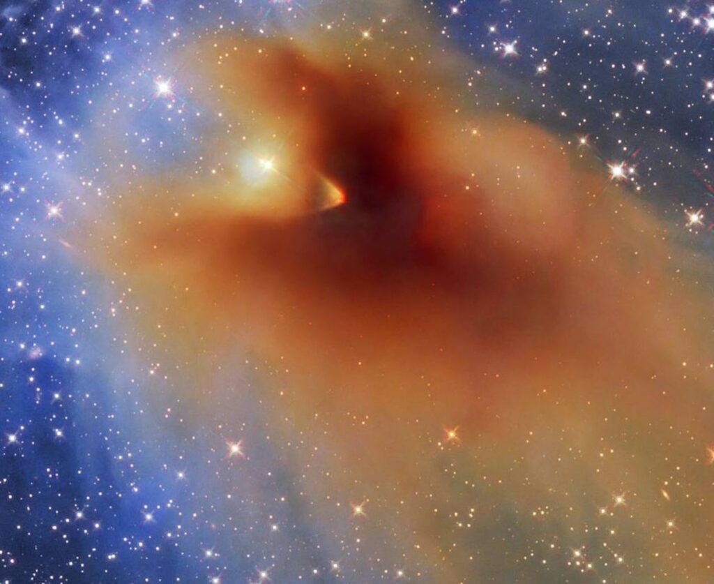Hubble ve una nube cósmica ondulante