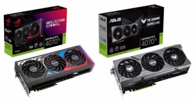 Asus diseña dos nuevas gráficas de Nvidia para la familia RTX 4070 Ti y presenta nuevas placas