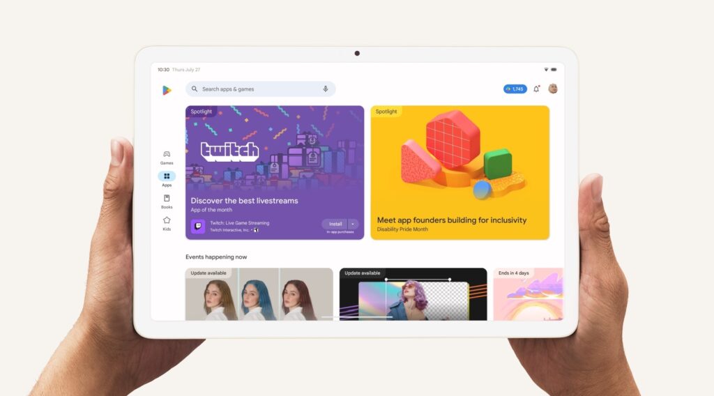 Google presenta la nueva Play Store para pantallas grandes