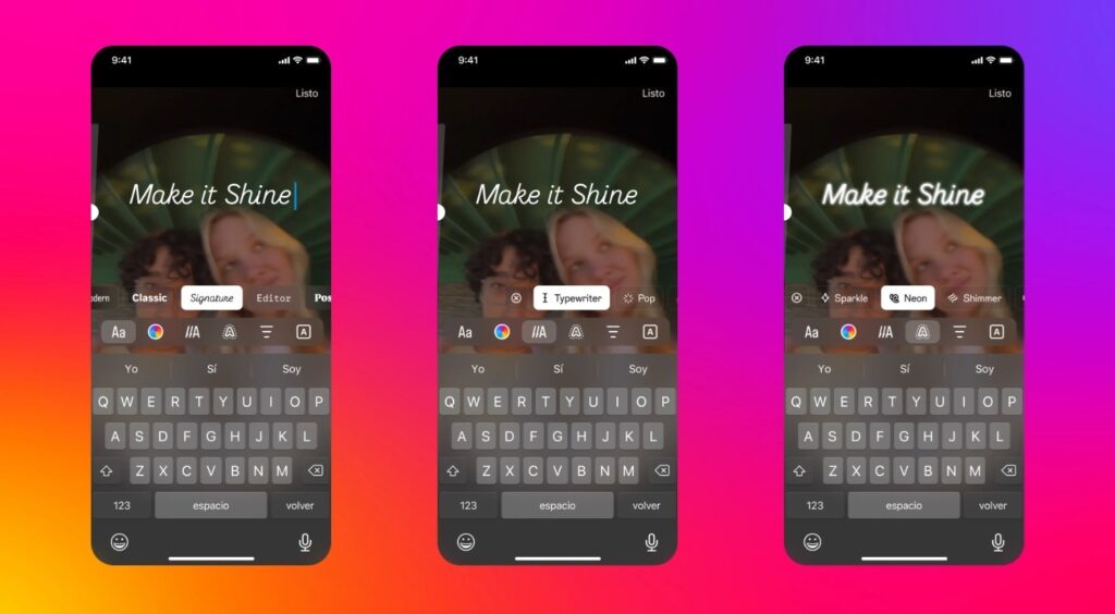 Instagram añade nuevas opciones de texto para expresarse en reels, historias y fotos