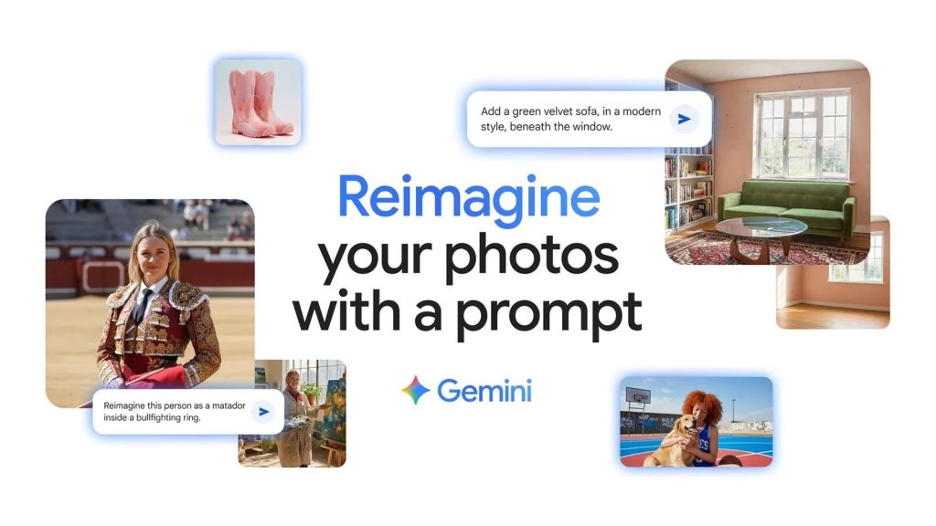 Gemini mejora la edición de imágenes con Gemini 2.5 Flash Image, que permite combinar varias imágenes de forma coherente