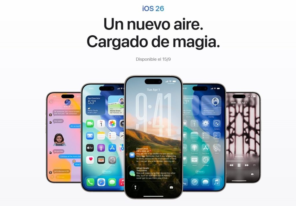 Apple lanzará iOS 26 el 15 de septiembre