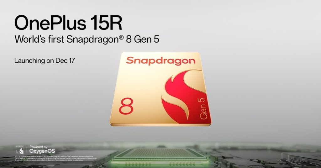 OnePlus 15R, el "primer móvil del mundo" en llegar con el procesador Snapdragon 8 Gen 5