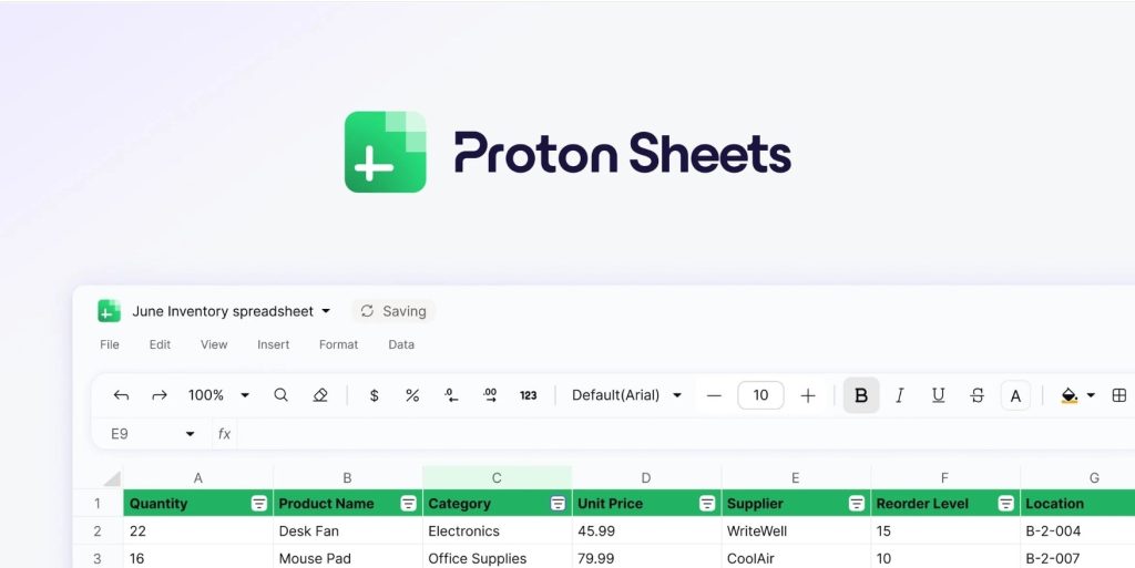 El nuevo servicio de hojas de cálculo Proton Sheets ofrece colaboración en tiempo real y cifrado de extremo a extremo