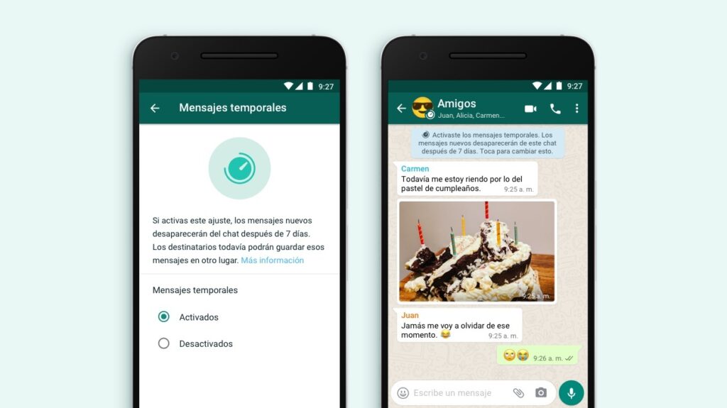 WhatsApp trabaja en los mensajes temporales que se auto eliminan tras leerlos
